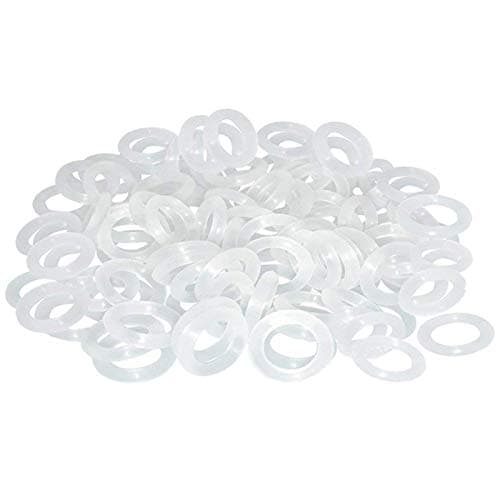 ThreeBulls 120Pcs Clear Rubber O-Ring Keyboard, O-Rings Keycaps, Switch Dampeners Keycap, for Cherry MX Key Switch Keyboards Dampers,White