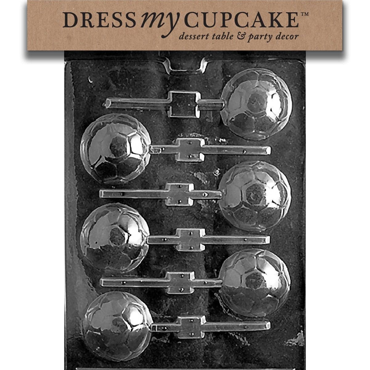 Dress My Cupcake Chocolate Candy Mold, Soccer Ball Lollipop