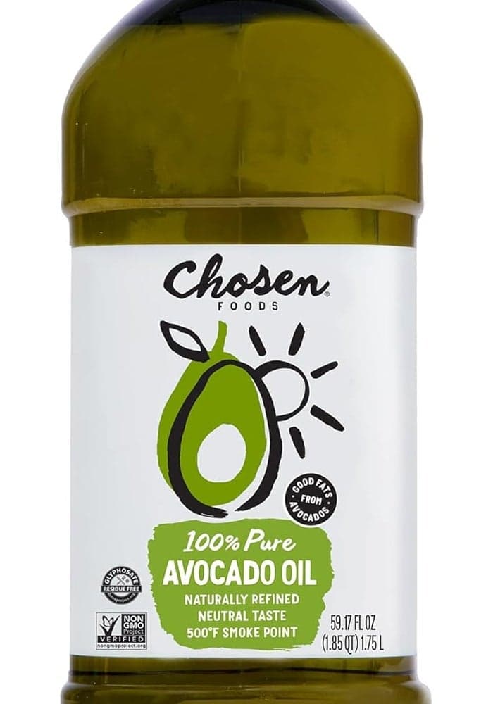 Chosen Foods 100% Pure Avocado Oil - 1.75L Bottle, Naturally Refined Cooking Oil with High Smoke Point