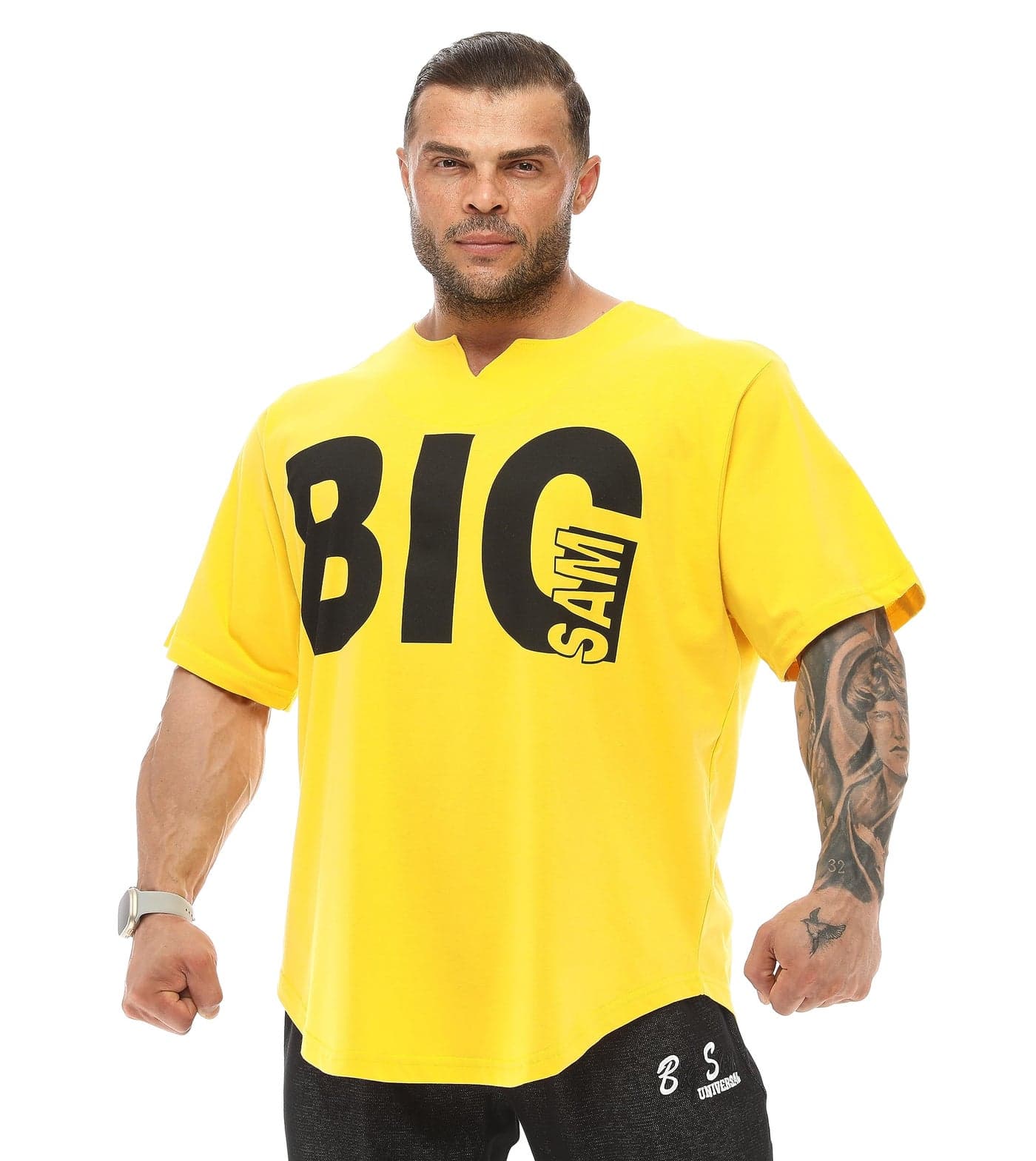 Men's Oversize T-Shirt Thin Fabric 100% Cotton Rag Top Gym T-Shirt (as1, Alpha, m, Regular, Regular, Yellow)