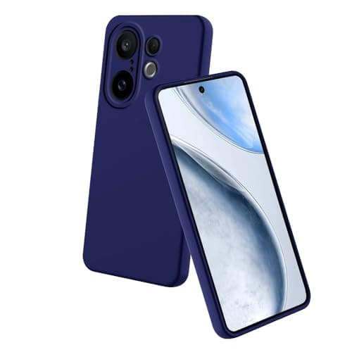 Casotec Back Cover for Vivo X200 FE 5G | Full Camera Protection | Premium Liquid Silicon Case | Flexible Bumper Case for Vivo X200 FE 5G (Dark Blue)