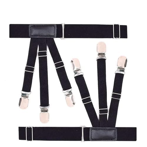 Aashirwad Craft Men's Shirt Stays for Shirt Tucker Shirt Garter Shirt Suspenders Shirt Stays Leg Thigh Suspender Belt With Non-Slip Locking Clamps for Men & Women (T-Shape)
