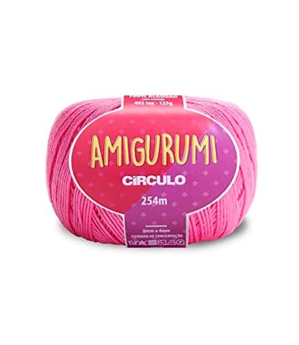 Circulo Amigurumi Cotton Yarn 100 Mercerized Brazilian Virgin Cotton for Crocheting and Knitting Soft Sport Weight Pink Art 44 oz 278 yds Color 3182 Pitaya