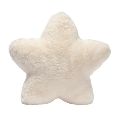 Lambs Ivy Star Pillow Plush Ultra Soft Creamy White