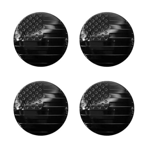Eponcia Wheel Center Caps Stickers Center Caps for Rims Waterproof Rustproof 3D Car Wheel Hub Cover Decals 223in Auto Exterior Accessories Universal for Car Truck SUV American FlagBlack 4PCS