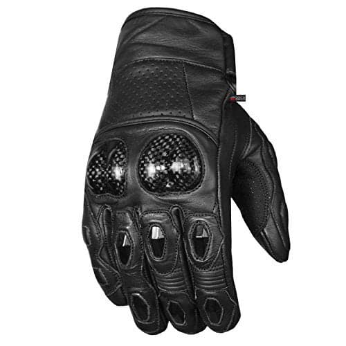 Jackets 4 Bikes Men's Premium Cowhide Leather Motorcycle Gloves Cruising Riding Street Racing ATV Dirt Bike Motocross Palm Sliders Knuckle Armor Protected Powersports Biker Gear Glove Black XXL