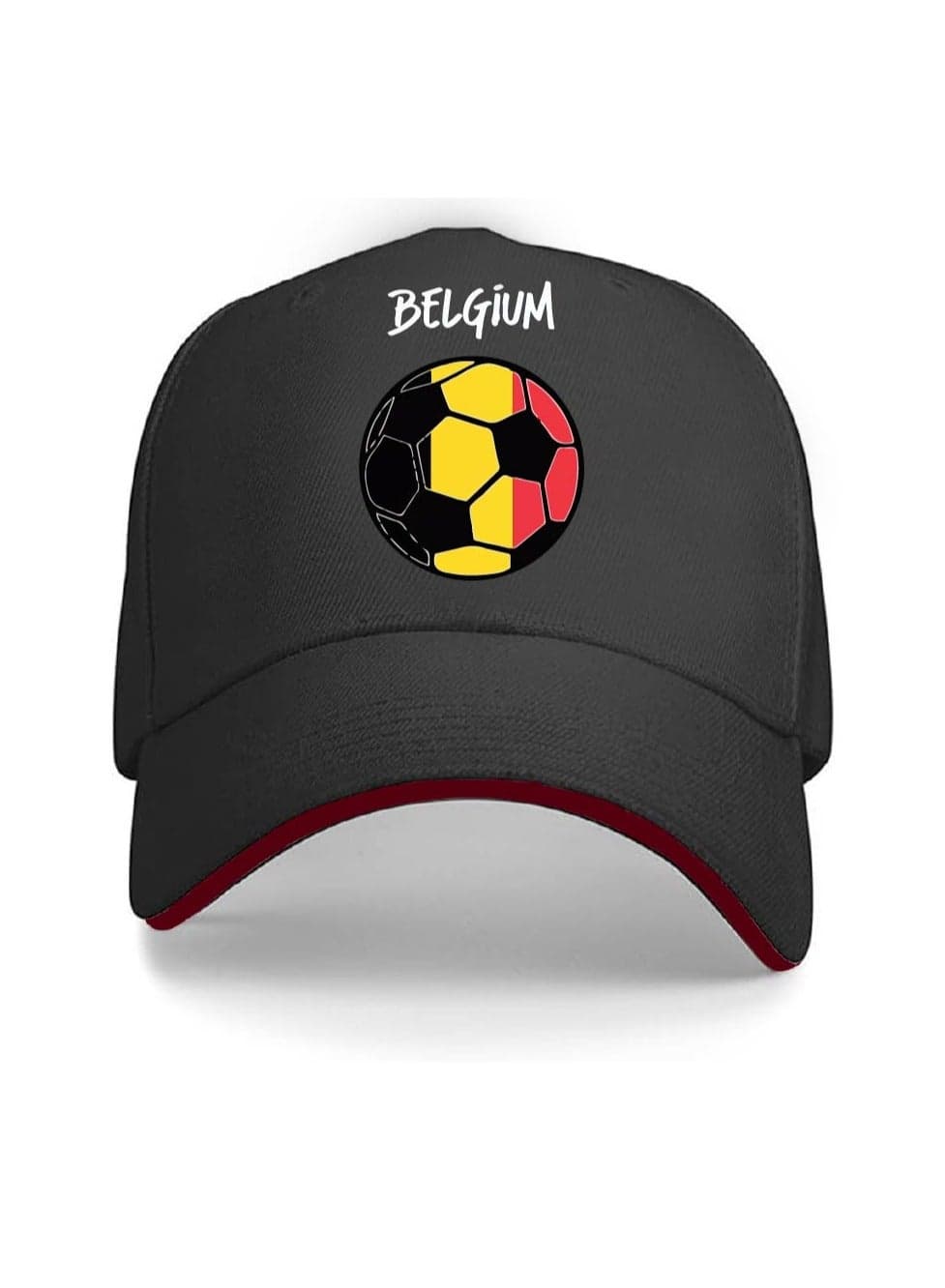Belgium Unisex Adult Football Cap for Both Men and Women With Metal Adjustable Buckle Closure - Perfect for Football Fans, Match Days, Outdoor Activities, and Everyday Wear