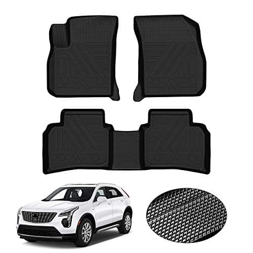 KUST Custom Fit Floor Mats for 2019-2024 Cadillac XT4 Accessories All Weather Floor Mat Liner 1st & 2nd Row Liners Black Non-Slip