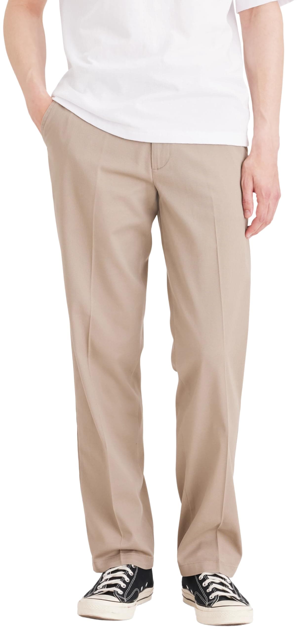 Dockers Men's Classic Fit Easy Khaki Pants (Regular and Big & Tall), Timberwolf, 42W x 30L