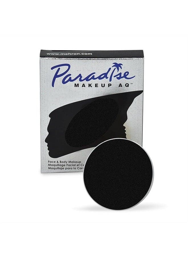 Makeup Paradise Makeup AQ Refill Size | Stage & Screen Performance, Face & Body Painting, Beauty, Cosplay, and Halloween | Water Activated Face Paint, Body Paint .25 oz (7 ml) (BLACK)