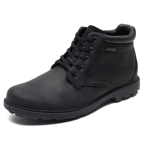 Rockport Men's Storm Surge Water Proof Plain Toe Boot Black 8 W (EE)-8 W