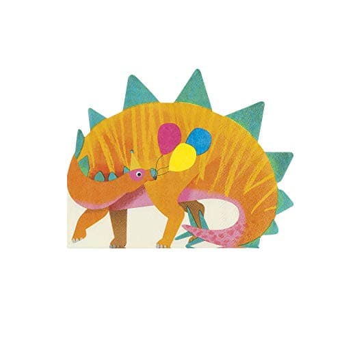 Talking Tables Dinosaur Napkins Birthday Party Table Decorations Pack of 16 13 x 10 Orange