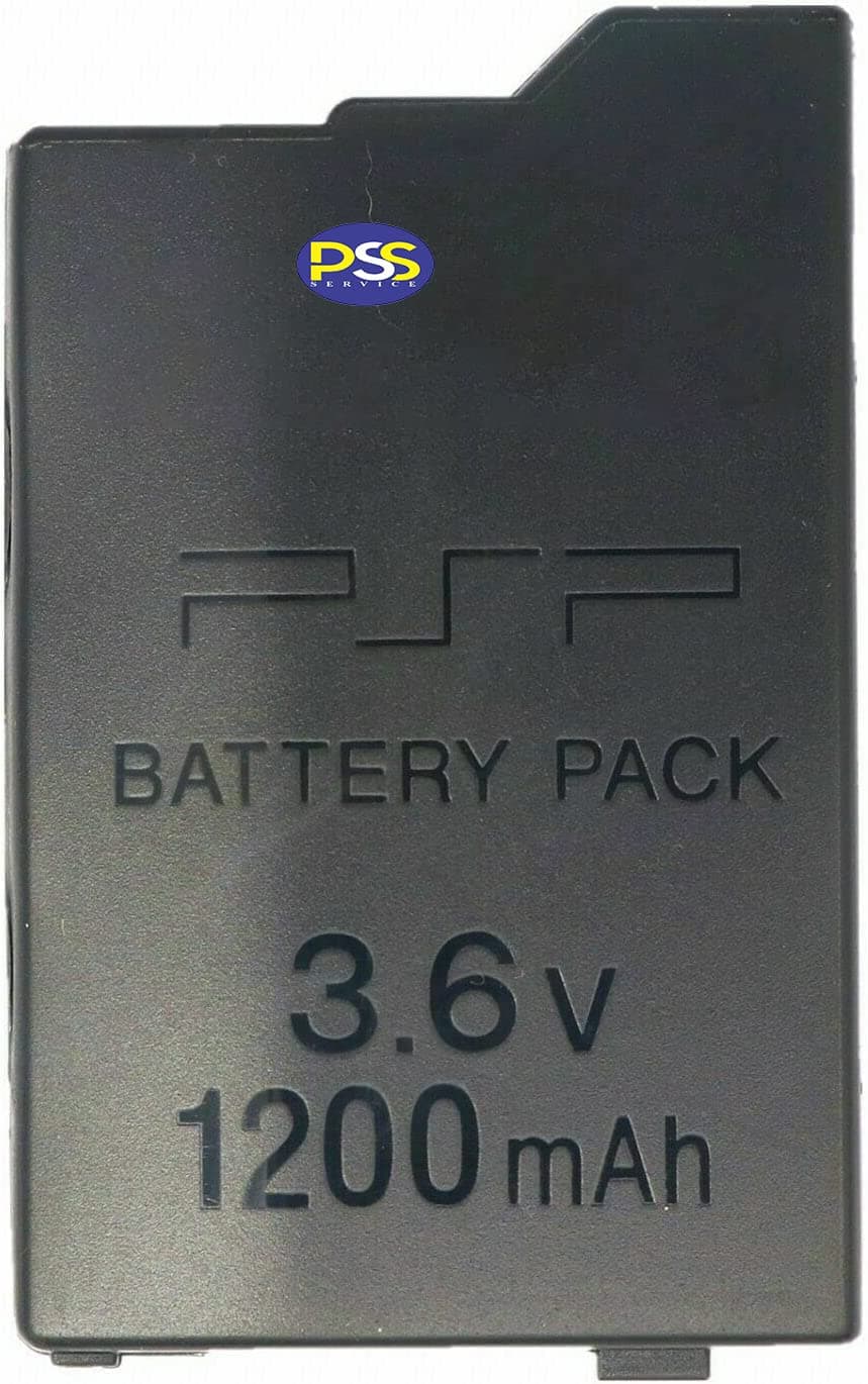PSS PSP Battery, 1200mAh PSP 2000 3000 Battery Pack Rechargeable Replacement PSP-S110 Battery Compatible for PS Portable PSP 2000 2001 2002 3000 3001 3002 Series