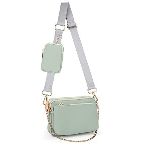 UTO Small Crossbody Bags for Women 3 in 1 Trendy Belt Purse Fashion Designer Mini Cute Sling Fanny Chest Pack
