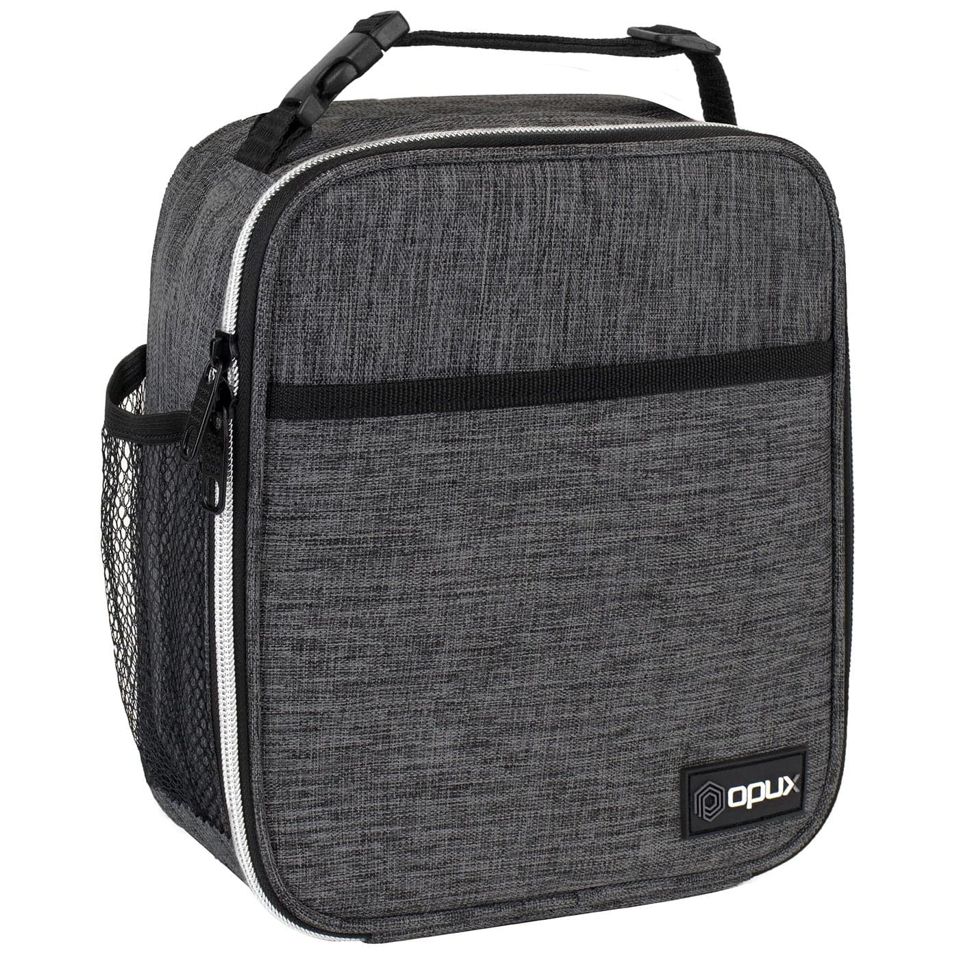 opux Premium Insulated Lunch Box Soft School Lunch Bag for Kids Boys Girls Leakproof Small Lunch Pail Men Women Work Reusable Compact Cooler Tote Lunchbox for Office Adult Charcoal