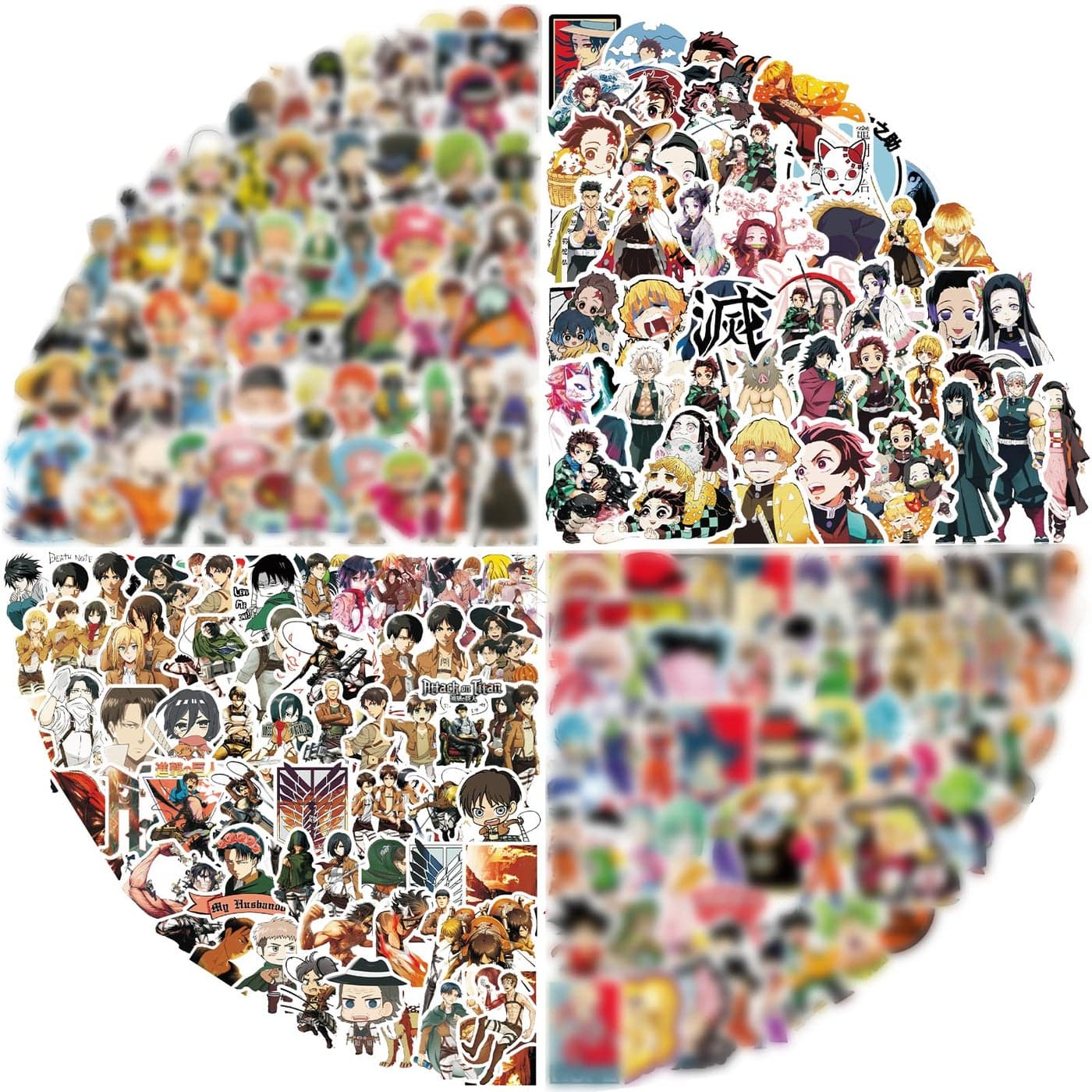 Arme Anime Stickers Mixed Pack300Pcs Mixed with Classic Anime Theme Sticker PackVinyl Waterproof Stickers and Decals for Bottles Laptops Skateboards and Notebooks Stickers for AdultsKidsTeens