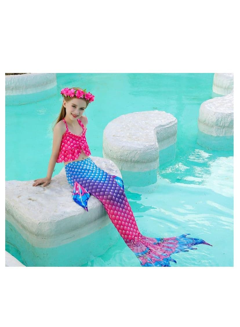 3-Piece Mermaid Bathing Swimsuit Set