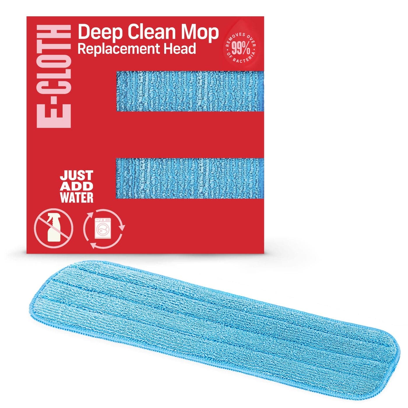 ECloth Microfiber Mop Head Replacement Reusable Microfiber Mop Pads Washable Floor Cleaning Pads MultiSurface Wet Mopping Cloths Compatible with ECloth Deep Clean Mops 1 Pack