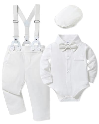 WESIDOM Baby Boy Baptism Outfit 0-24M Baby Boy Christening Clothing Set Newborn Infant Gentleman Dress Clothes