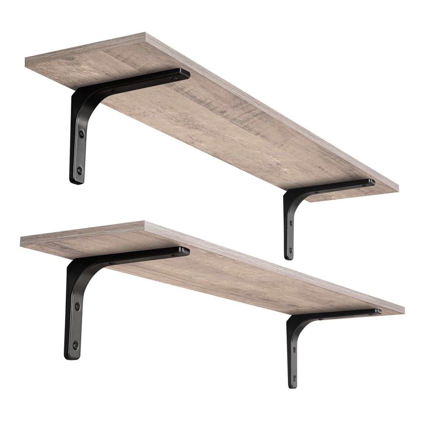 DINZI LVJ Long Wall Shelves 394Inch Wall Mounted Shelves Set of 2 Extra Large Wall Storage Ledges with Sturdy Metal Brackets for Living Room Bathroom Bedroom Kitchen Greige