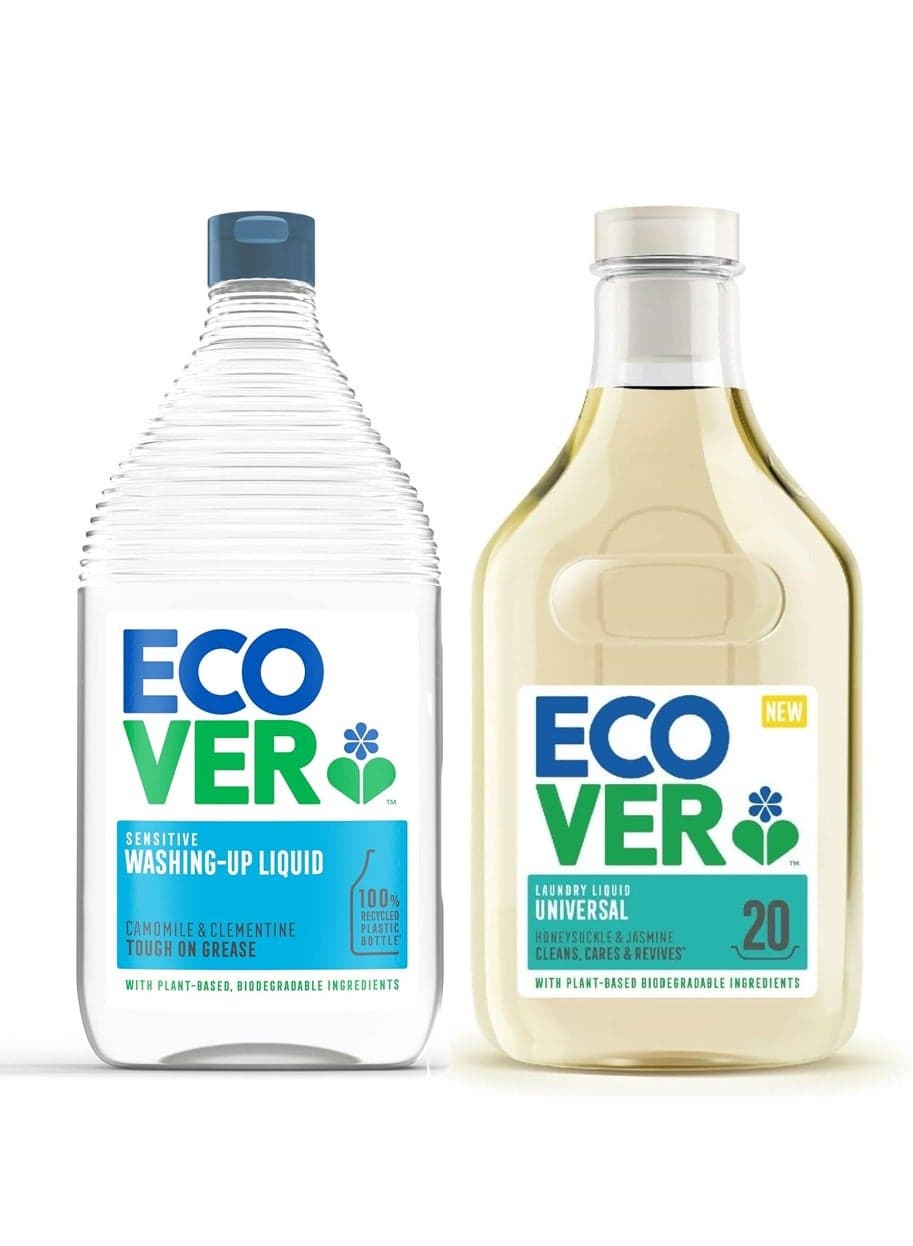 Ecover Laundry Liquid Universal 1 Litre Ecover Lemon & Aloe Washing Up Liquid 950ml