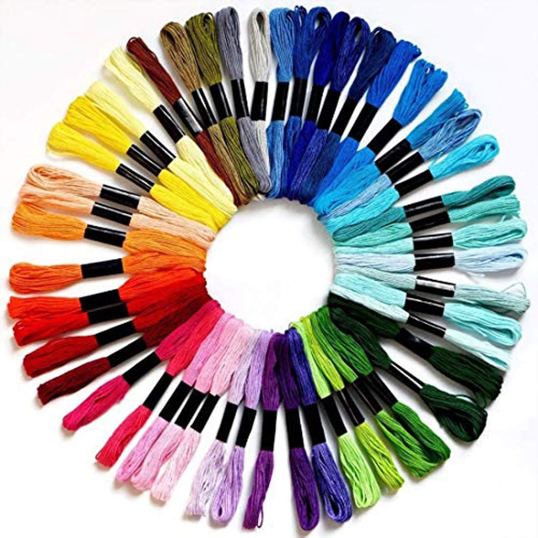 DIY Crafts Pack Of 125 Pcs White Extra Embroidery Floss Rainbow Color Skeins Per Pack Cross Stitch Threads Friendship Bracelets Floss Crafts Floss Ske Pack Of 125 Pcs White Extra