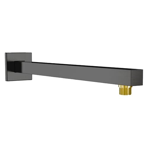 ALTON SHR20635 Stainless Steel, 21-INCH Square Shower Arm With Wall Flange, Black