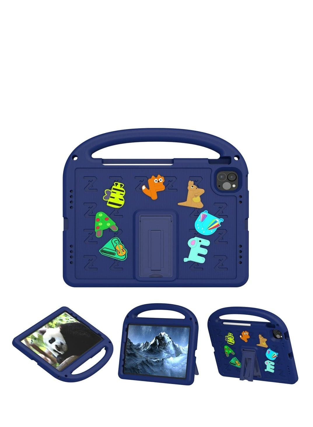 Children's Protective Case for iPad 11inch(2018/ 2020/2021/2022) air 4 10.9inch( 2020)iPad air 5 10.9inch( 2022) , shockproof cover with shoulder strap bracket