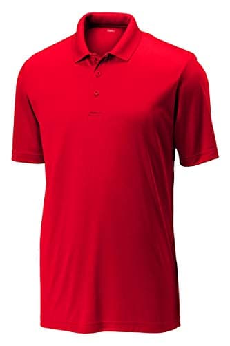 Opna Mens Dry-Fit Golf Polo Shirts,Red,Medium