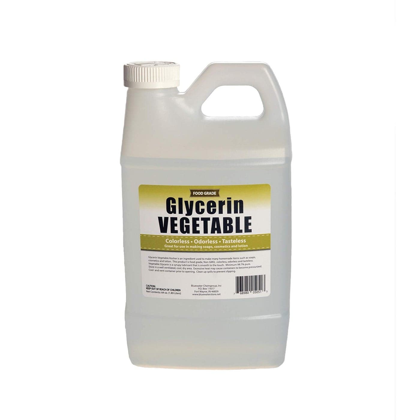 Vegetable Glycerin Half Gallon 64oz All Natural USP Grade Premium Quality Liquid Glycerin Excellent Emollient Qualities Amazing Skin and Hair Benefits DIY Beauty Products