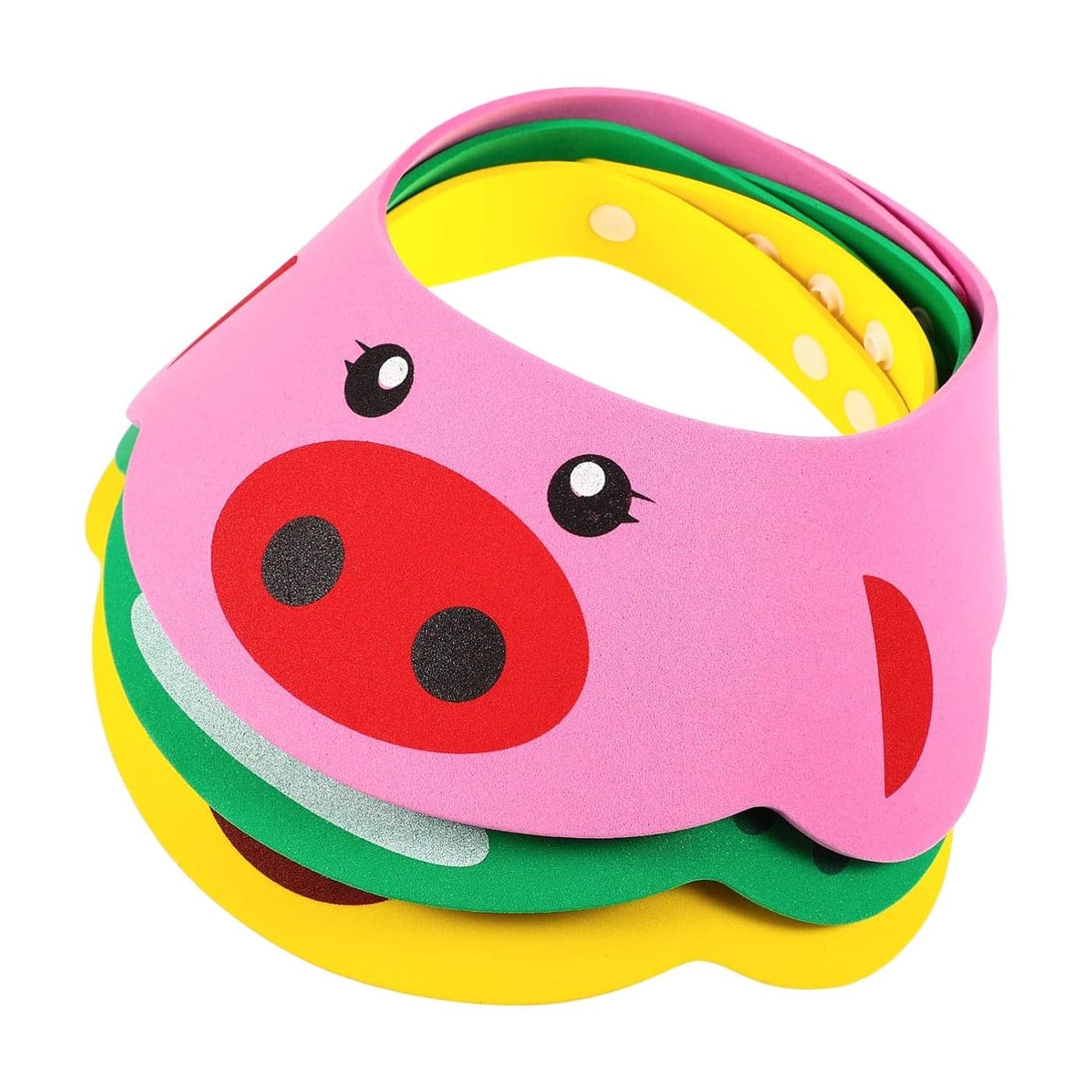 3Pcs Shower Cap Soft Adjustable Baby Bath Caps Cartoon Hair Washing Shield Shower Hats Newborn Shampoo Shield for Infants