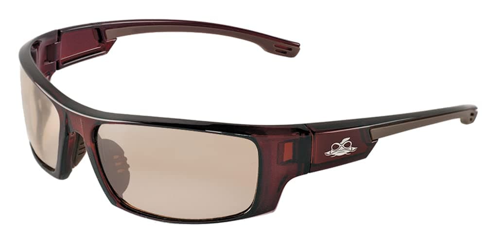 Bullhead Safety Dorado Safety Glasses With Dual Lenses ANSI Z87 Blue Light Glasses With UV Light Protection And AntiScratch Coating IndoorOutdoor Copper Lenses Crystal Brown Frame