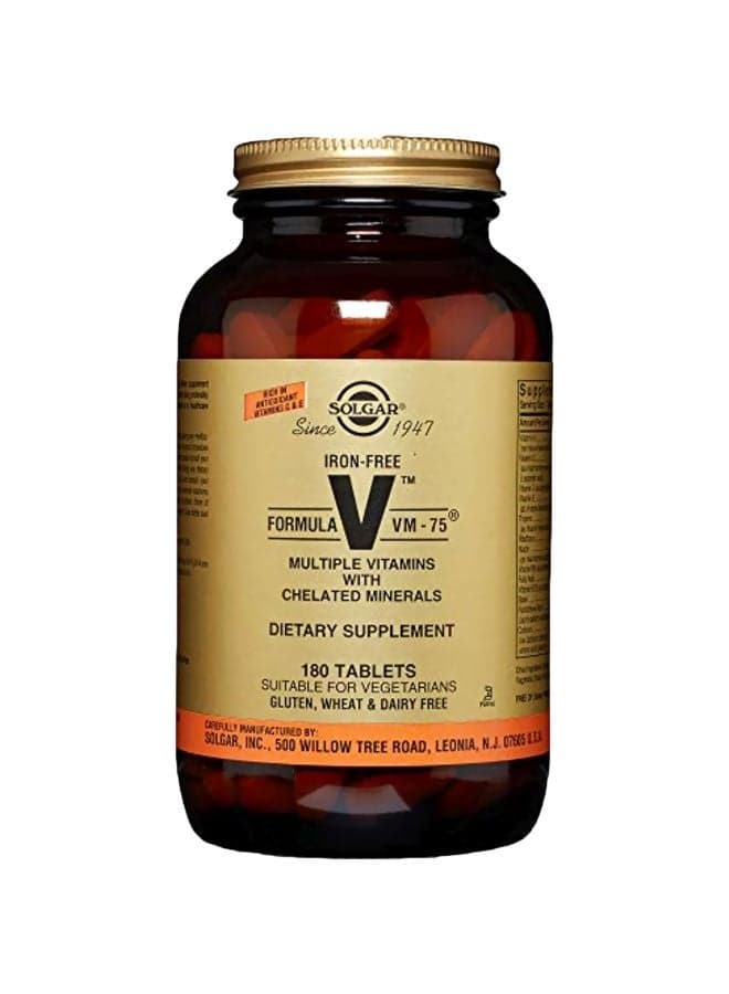 Iron-Free Formula VM-75 Dietary Supplement - 180 Tablets