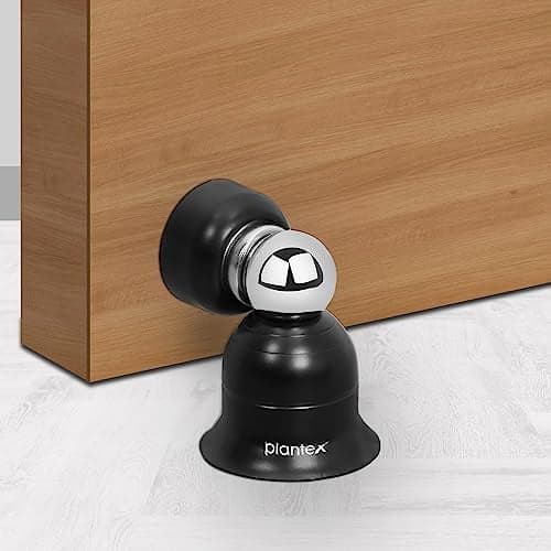 Plantex Door Magnet Stopper for Home/Gate Stopper for Main Door/Door Stopper Magnet/Magnetic Door Stopper/Stops for Door - 3Inch (Black Finish)