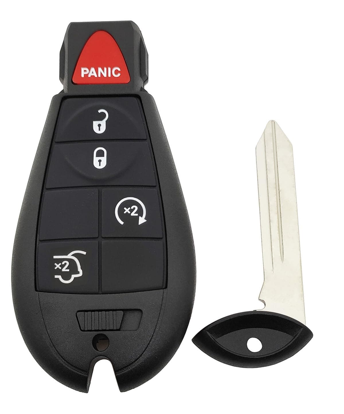 vurbemes Replacement Key Fob Cover Case fit for Jeep Grand Cherokee 20082013 Commander 20082010 Dodge Ram Journey Grand Caravan Charger Durango Challenger Magnum Keyless Entry Key Fob Shell