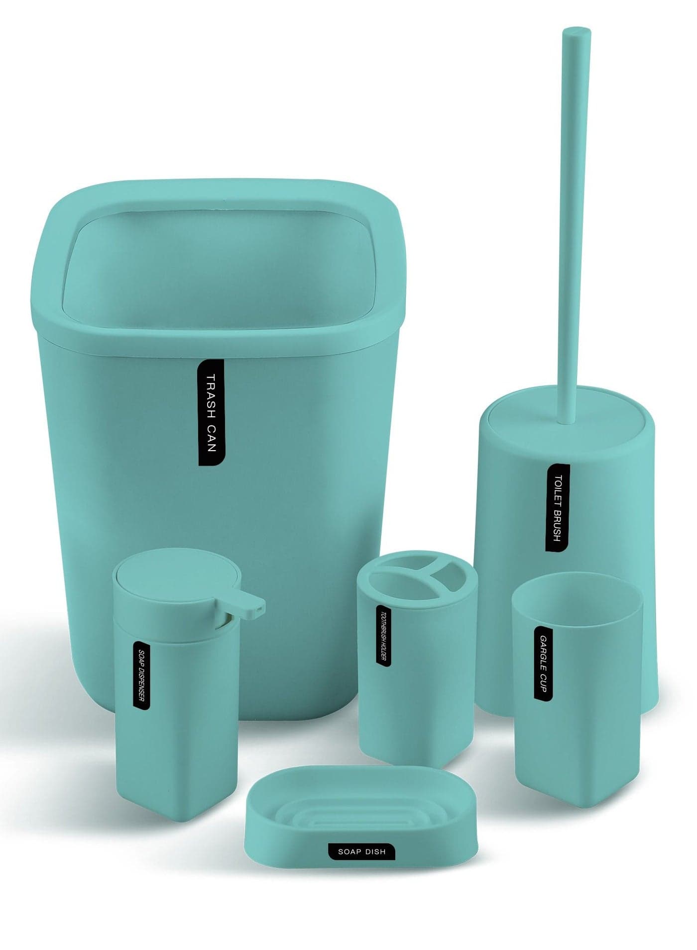 6-Piece Bathroom Accessories Set-Blue