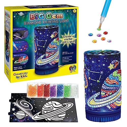 Creativity for Kids Big Gem Diamond Painting Light Create Your Own DIY Night Light Diamond Arts and Crafts Kit for Kids Ages 6