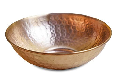 GoCraft Pure Copper Decorative Bowl | Hammered Finish Pure Copper Bowl for Nuts, Salad, Fruits & Kitchen Serving Purposes - 5" Dia & 2" Height (Small)