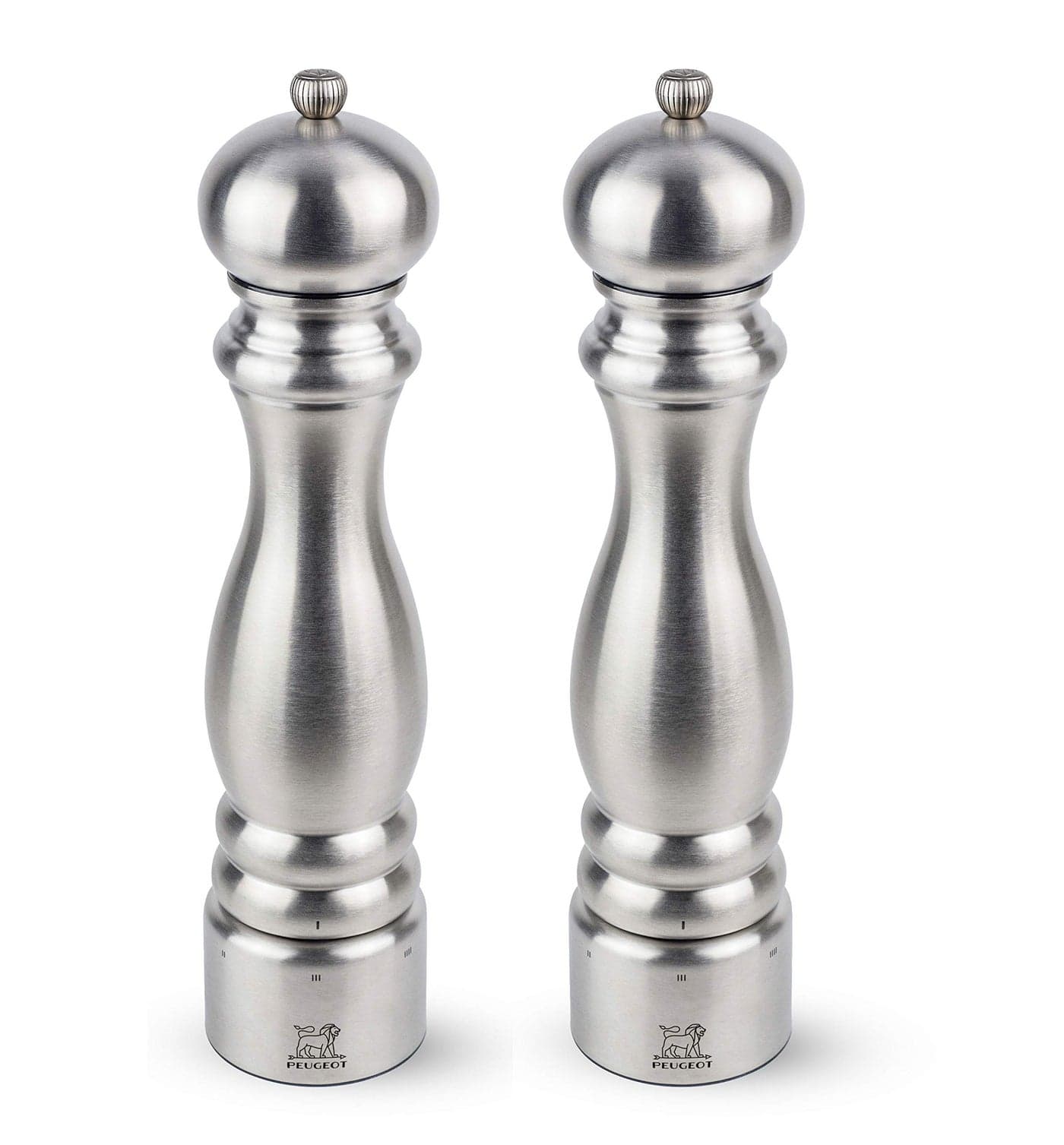 Peugeot Paris Chef uSelect Stainless Steel 12 Pepper Salt Mill Set