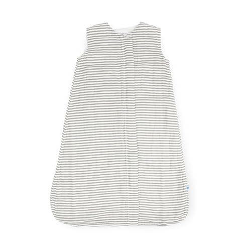 Little Unicorn 18-24 Month Premium Muslin Sleep Sack 1.1 TOG | Soft & Breathable Muslin Cotton for safer sleep | 2 way zipper (Grey Stripe)