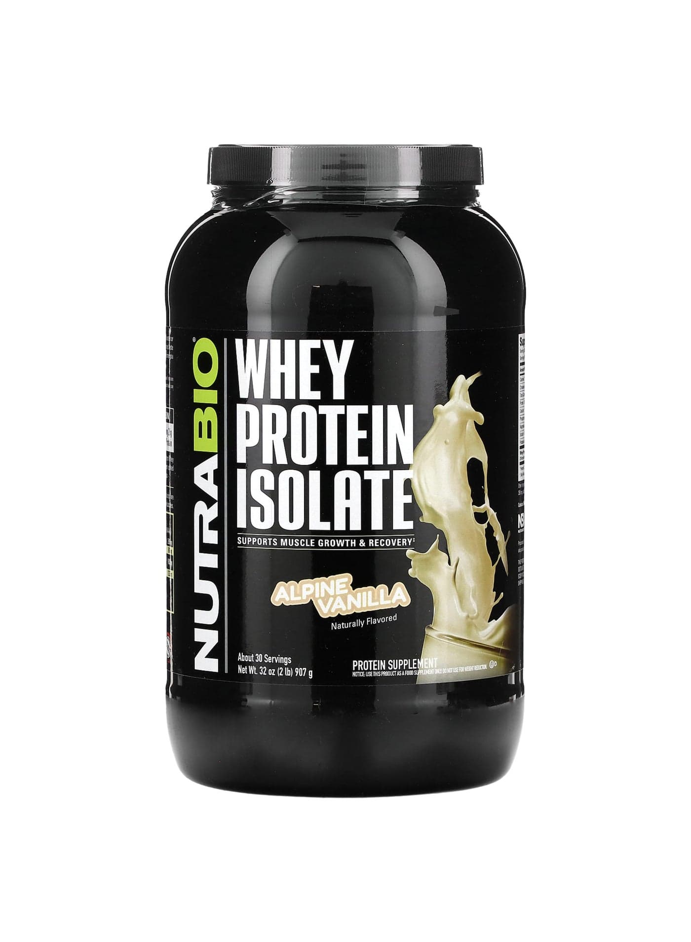 Whey Protein Isolate, Alpine Vanilla, 2 lb (907 g)