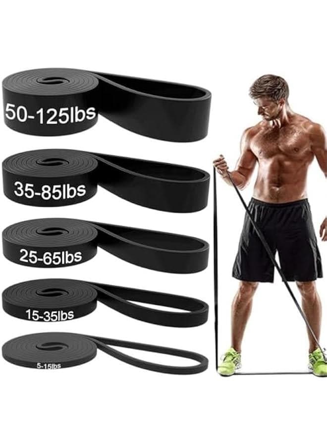 Resistance Bands, Pull Up Assist Bands - Workout Bands, Eexercise Bands, Long Resistance Bands Set for Working Out, Fitness, Training, Physical Therapy for Men Women