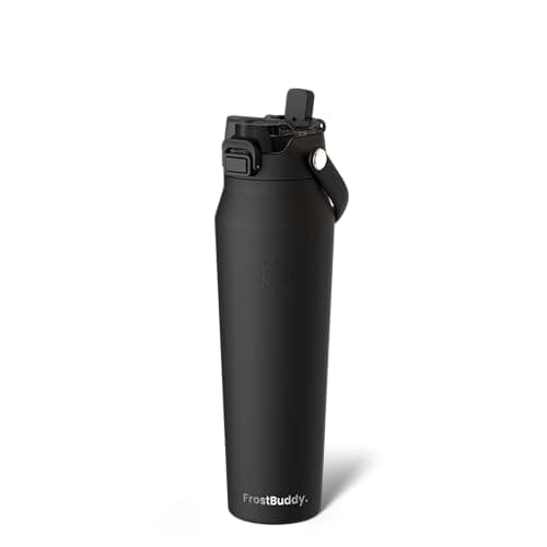 Frost Buddy 32oz Insulated Water Bottle with Straw & Chug Lid | Leak-Proof Stainless Steel | 24-Hours Cold | Sweat-Proof, Cup Holder Friendly | Ideal for Gym, Travel, Sports & Everyday Hydration