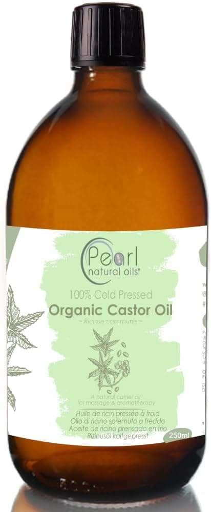 Organic Pure Cold Pressed Castor Oil Vegan Hexane Free BP Grade NonGMO 250 ml
