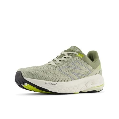 New Balance Men's Fresh Foam X 860 V14 Running Shoe, Olivine/Silver Metallic/Dark Olivine, 10