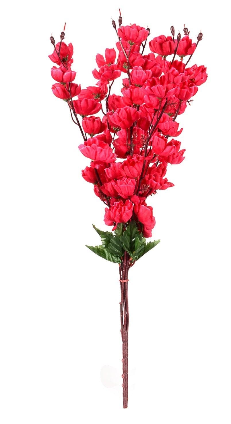 JaipurCrafts WebelKart Artificial Peach Blossom Flower Bunch 9 Stems 55 cm