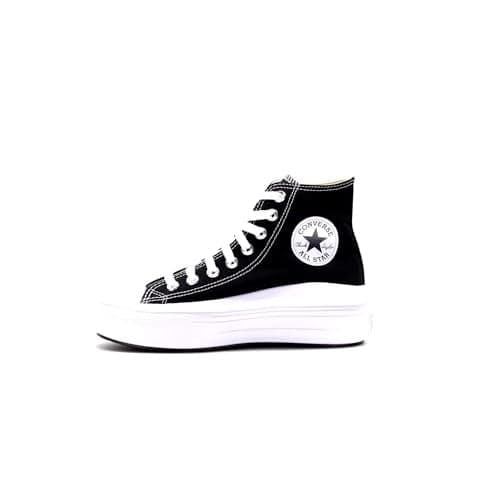 Converse Women's Chuck Taylor All Star Move Platform HI, Black/Natural Ivory/White, 9.5