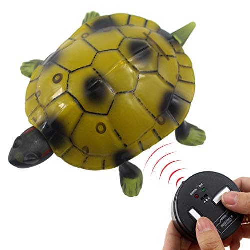 Tipmant RC Turtle IR Remote Control Tortoise Crawl Fake Electric Animal Toy Car Vehicle for Kids Birthday Gifts Brown