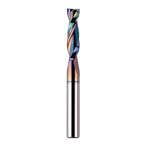 SpeTool 1/4 Shank Up Cut Spiral Router Bit 1/4 inch Cutting Diameter 1 inch Cutting Length CNC Router Bits for Woodworking with Extra Long Life Coating