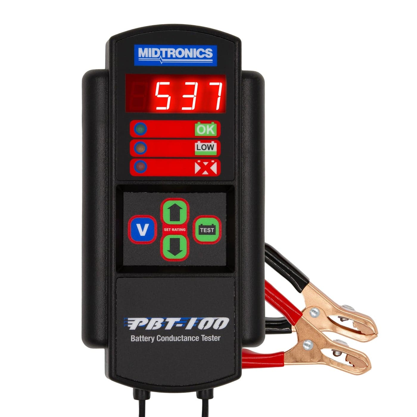 Midtronics 12V Automotive Battery Diagnostic Tool PBT100 200850 CCA Battery Load Tester Cranking and Charging System Conductance Testing Service Diagnostics Preventative Maintenance